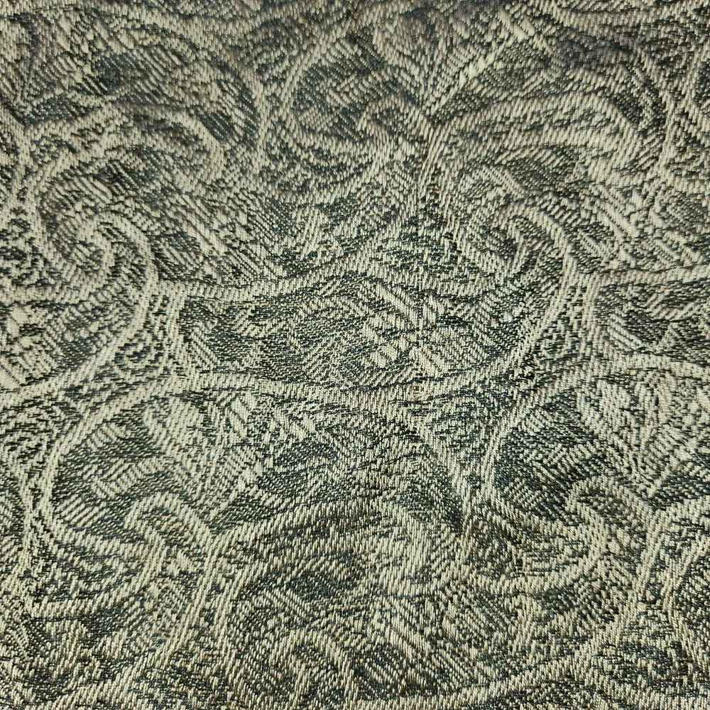 Black and Olive Hue TAN Patterned Scarf. - Picture 3 of 8